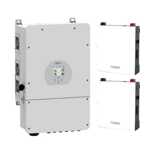 Deye 8kW Inverter & Battery Combo Deal – 1 X Deye 8kW Inverter & 2 X Dyness 5kW 100Ah 51.2V Lithium Ion Batteries