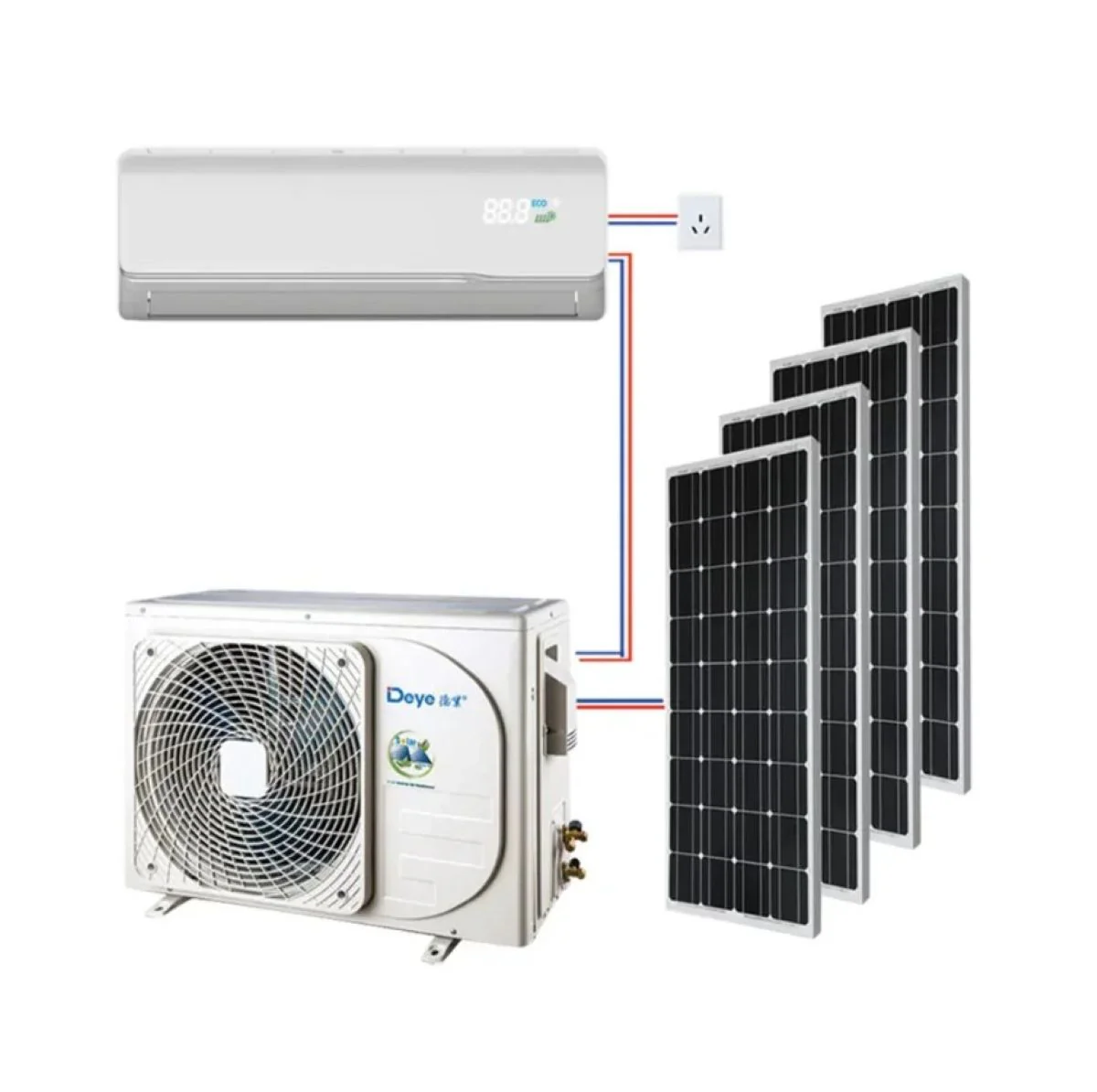 Deye 24000BTU Hybrid 7800W Solar Air Conditioner