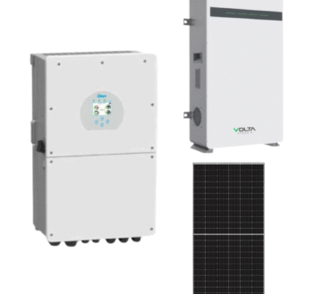 Deye 16kW Solar, Inverter & Battery Combo Deal – 1 x Deye 16kW Inverter, 1 X 14kW Volta Lithium Ion Battery & 16 X Sunova 585W Solar Panels