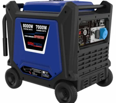 Gentech 8kVA Electric Start Digital Pure Sine Wave Inverter Generator - Blue