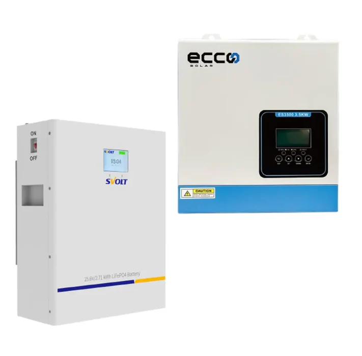 ECCO Hybrid Inverter and Battery Combo 3.5kva / 3500w Mppt SVOLT 24V 106Ah 2.71 kWh A-Grade Lithium Battery