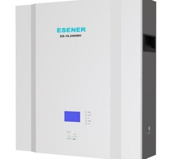 Esener 51.2V 200Ah 10.24kWH LiFePo4 Lithium Wall Mounted Battery (includes mounting bracket)
