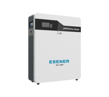 Esener 51.2V 100Ah 5.12kWh LiFePo4 Lithium Wall Mounted Battery (includes mounting bracket)